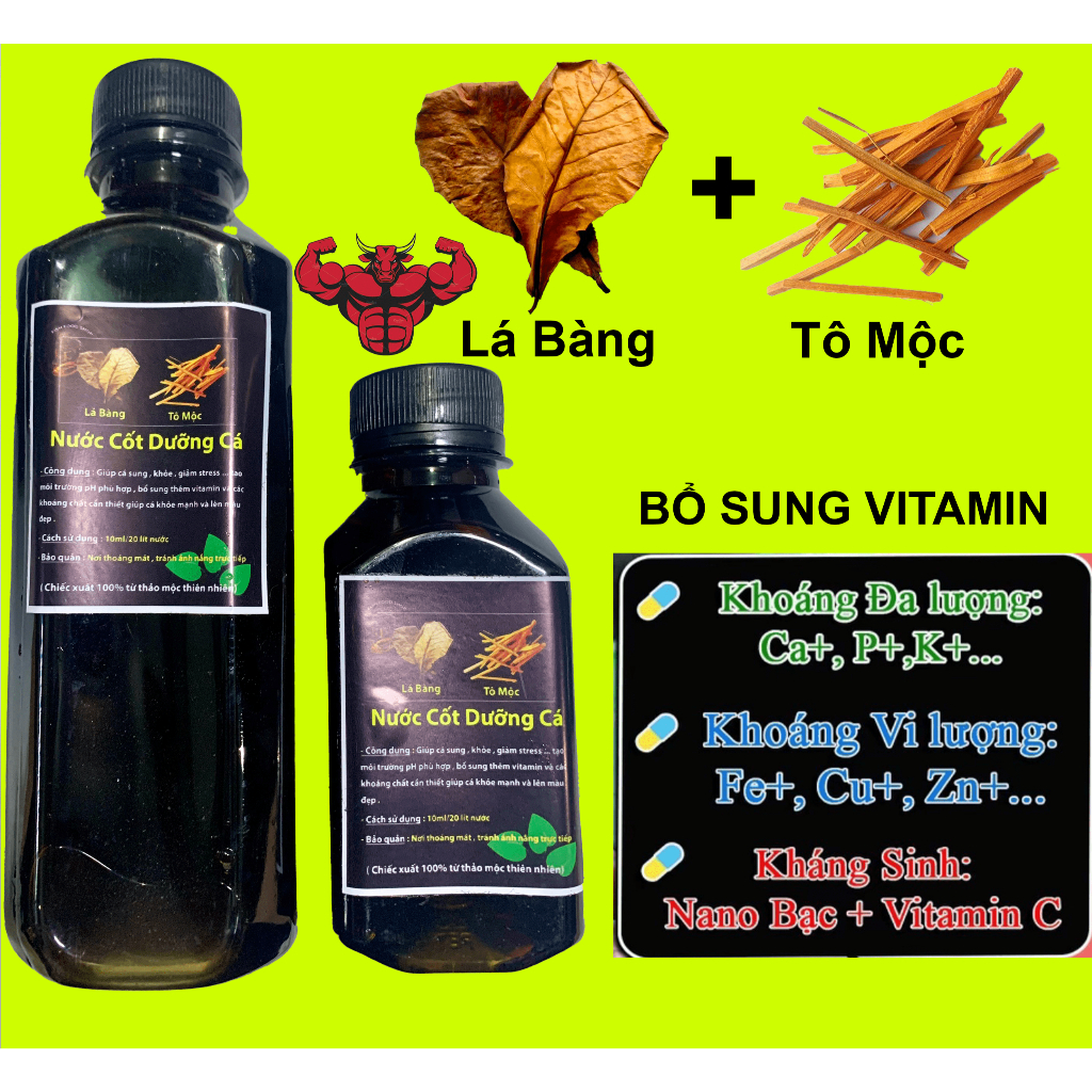 Combo Dung Dịch Khử Nước & Nước Cốt Lá Bàng Cho Cá Betta